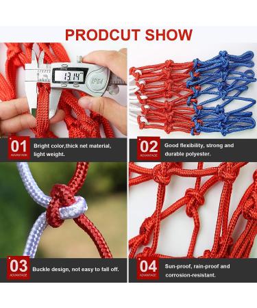 Goldwheat Heavy Duty Basketball Net Replacement - All Weather, Anti Whip, 12 Loops Standard Size - 2pc Set for Indoor/Outdoor Use - Buy Online on GoSupps.com