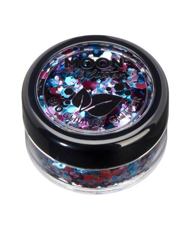 Mystic Biodegradable Eco Chunky Glitter by Moon Glitter - Enchanted - Cosmetic Bio Festival Makeup Glitter for Face Body Nails Hair Lips - 3g - Buy Online on GoSupps.com