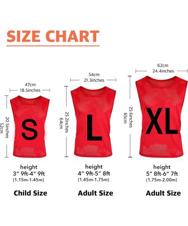 ExCova Premium Scrimmage Practice Vests - Pack of 12, Adult & Youth Sizes, X-Large Red - Buy Online on GoSupps.com