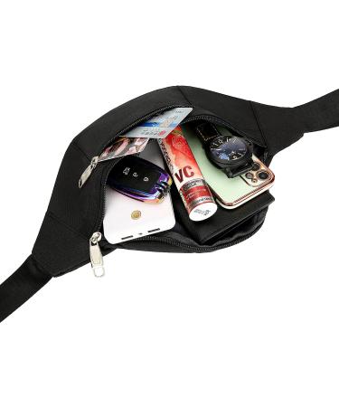 YUNGHE Waist Pack Bag - Unisex Fanny Pack for Sports & Travel, Black (004) - Buy Online on GoSupps.com