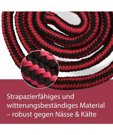 Shop Stylish Leading Knit with Panic Hooks for Horses - Leashes & Tie Ropes for Pony Donkey Goat (Red/Black) - Buy Online on GoSupps.com