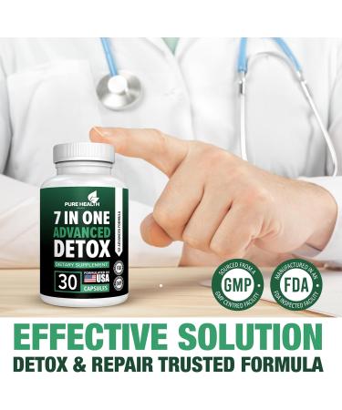 Extra Strength Fast Acting 7-in-ONE Advanced Formula - Full Body Cleanse - Detox & Liver Cleanse - Detox & Liver Repair All Natural Toxins Remover Healthy Cleansing Support for Liver (30 Capsule) 30 Count (Pack of 1) - Buy Online on GoSupps.com
