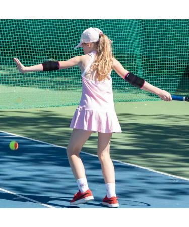 Buy Adjustable Kids Elbow Brace Arm Sleeve - Breathable Elbow Support for Sports | Black-Pink - Buy Online on GoSupps.com