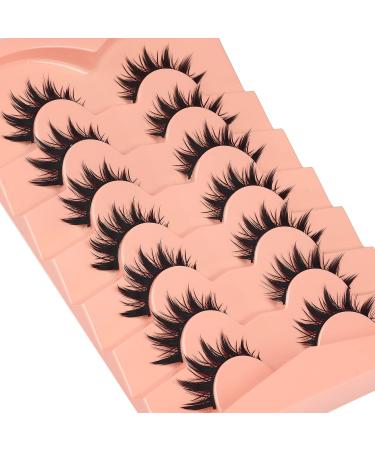 Winifred X6 Cat Eye Manga False Eyelashes - Anime Cosplay Natural Spiky Wispy Thick Japanese Style - Buy Online on GoSupps.com