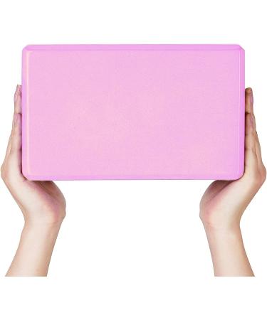 Mind Reader Yoga Block Set - High Density EVA Foam Blocks for Yoga, Pilates & Meditation - Non-Slip Surface - Pink (Set of 2) - Buy Online on GoSupps.com
