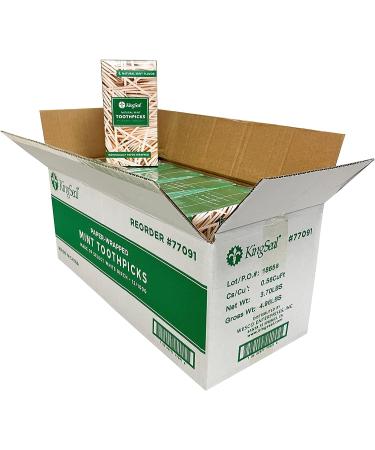 KingSeal Mint Flavored Birch Toothpicks, Eco-Friendly & Compostable - 4,000 Count Bulk Pack - Buy Online on GoSupps.com