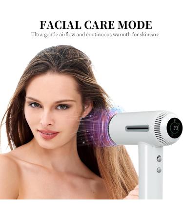 Premium 1600W Ionic Hair Dryer - 7 Temps 31 Modes Intelligent Control Self-Cleaning | Low Noise & LCD Display | Ideal for Facial Care - Buy Online on GoSupps.com