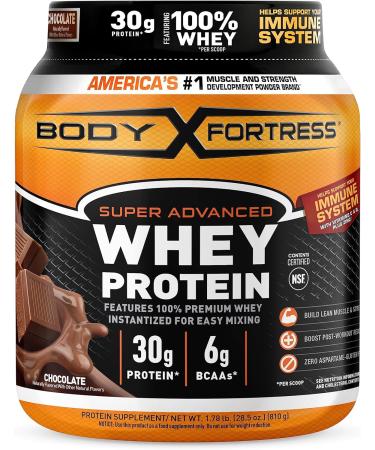 Body Fortress Super Advanced Whey Protein Powder - Chocolate - 1.78 lb