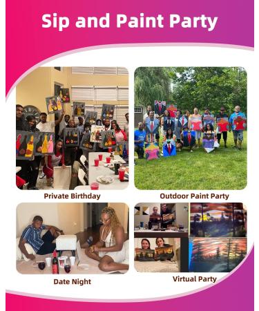 2 Pack Afro King Queen Love Couple Canvas Painting Kit - DIY Date Night Party Favor | Pre Drawn Stretched Canvas Birthday Gift for Couples - BLM Inspired - Buy Online on GoSupps.com