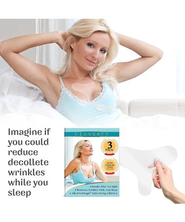 Cleverfy Chest Wrinkle Pads (3 Pack) - Silicone Decollete Anti Wrinkle Pads - Chest Wrinkle Prevention - Anti Wrinkle Pads for Sleeping - 3 Count - Buy Online on GoSupps.com