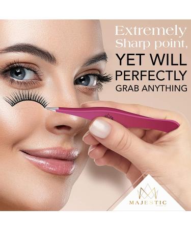 Stylish X Drop Wristband Fine Point Tweezers for Men and Women - Precision Stainless Steel Pluckers for Tick and Splinter Removal - Pink - Buy Online on GoSupps.com