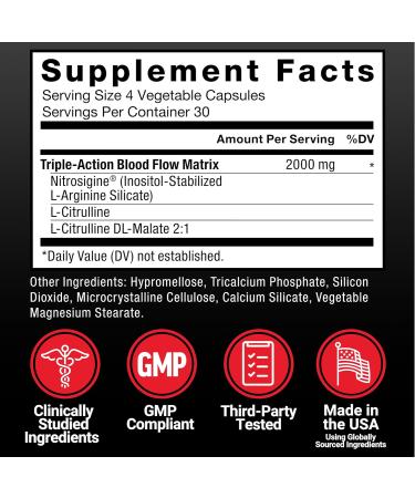 FORCE FACTOR Nitric Oxide Booster, Fast-Acting Formula with L-Arginine, Boosts Nitric Oxide Levels, Maximize Muscle Pumps, Enhance Endurance, Improve Circulation, 120 Capsules 120 Count (Pack of 1) - Buy Online on GoSupps.com