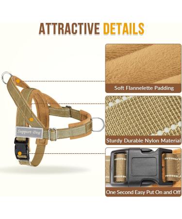 AUTOWT No Pull Dog Harness and Leash Set No Choke Escapeproof Neck & Chest Adjustable Reflective Dog Vest Harness 5.9 Ft Dog Leash Anti-Twist Pet Lead Soft Padded for Large Medium Dog(Yellow M) M Yellow - Buy Online on GoSupps.com