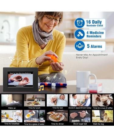 Ykall 8-Inch Digital Alarm Clock for Seniors | Calendar Day Watch for Dementia Alzheimer's & Vision Impairment (Black) - Easy Read Time & Date - Buy Online on GoSupps.com