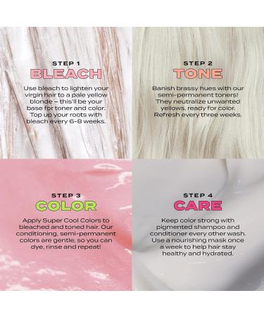 BLEACH LONDON Lavender Grey Kit - Vegan Cruelty-Free Hair Color for Blonde & Post-Bleached Hair - Buy Online on GoSupps.com