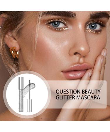  Tewzafiya Glitter mascara for eyelashes glitter mascara for women | Lengthening mascara without smudging - Glitter mascara volumizing and lengthening mascara for women - Buy Online on GoSupps.com