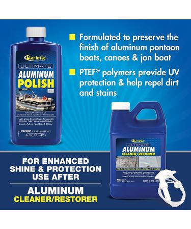 STAR BRITE Ultimate Aluminum Polish - Deep Shine & Protection for Marine Grade Pontoons, Jon Boats, and Canoes - 16 oz (087616) - Buy Online on GoSupps.com