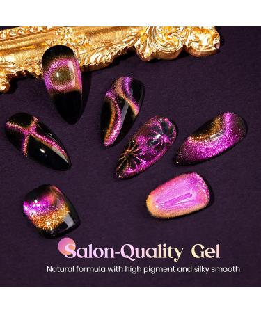 MIZHSE Glitter Nail Polish Cat Eye 9D Gel Nail with Magnetic Stick Soak-Off UV LED Gel Polish Discoloration Manicure DIY Gel Nail Polish 10ml*1 - Buy Online on GoSupps.com