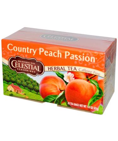 Celestial Seasonings Herbal Tea Country Peach Passion Caffeine Free 20 Tea Bags 1.4 oz (41 g)