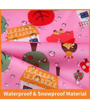 JiAmy Baby Girls Waterproof Pink Rain Suit | Hooded All in One Rainsuit for Outdoor | 1-3 Years - Buy Online on GoSupps.com