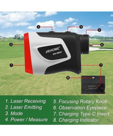Golf Rangefinder Slope 800Yds 6X with Flag-Lock Pin Sensor - Rechargeable & Tournament Legal - SW-M800 - Buy Online on GoSupps.com