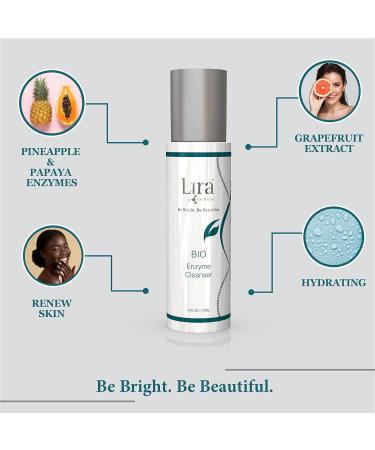 Lira Clinical Bio Enzyme Face Cleanser - 6 oz | Brightening & Anti-Aging Face Wash with Plant Stem Cells - International Shipping Available - Buy Online on GoSupps.com