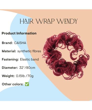 CAISHA XXL Hairpiece Scrunchy Updo in Intense Red for Voluminous Curly Bridal Hairstyle | HW29 - Buy Online on GoSupps.com
