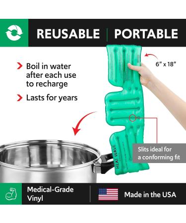 Made in USA HEAT WAVE Instant Reusable Heat Packs | Muscle Aches Pain Relief | 6x18 Reusable Heat Pack for Neck/Shoulder/Back - Buy Online on GoSupps.com