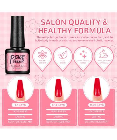 PEACECOLOR Gel Nail Kit with Electric Nail File - 18Pcs Gel Polish Set, 36W UV/LED Lamp, Professional Manicure Tools - KAP0029 - Buy Online on GoSupps.com