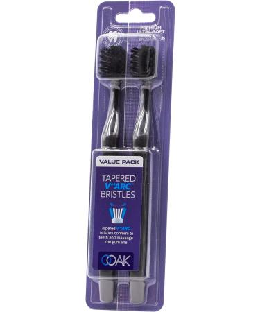 Ooak Toothbrush Tapered V++Arc Soft Bristles Standard Brush Head 2 Pack - Black | 2 Count - Buy Online on GoSupps.com