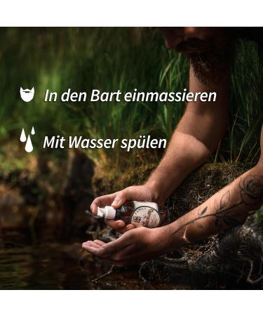 MR Bear Family Natural Beard Shampoo for Men 250ml - Wilderness | 2-in-1 Bar Soap & Conditioner for Fuller Healthier Beards - Buy Online on GoSupps.com