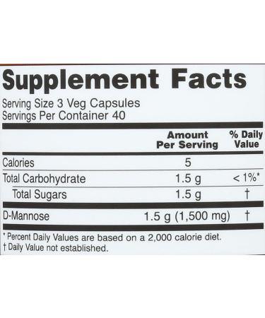 Now Foods D-Mannose 500 mg - 120 Veg Capsules for Urinary Health - Buy Online on GoSupps.com