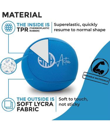 Hand Therapy Stress Ball 3 Pk for Adults Relieve Stress & Strengthen Hands, Fingers, Wrists Variety of Colors 2.36-inch Grip Strength Trainers w/ 3 Levels + Bonuses Azure, Royal Blue, Ultramarine - Buy Online on GoSupps.com