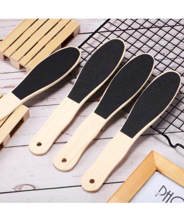 4-Piece Double-Sided Wooden Foot File Set - Callus Remover for Wet Dry Feet - Foot Care Scrubber for Removing Dead Skin - Buy Online on GoSupps.com