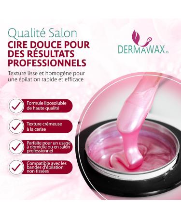 Dermawax Cire Ti de Cerise 400 g Cire d pilation Synth tique Liposoluble avec Bandes Texture Cr meuse Professionnelle pour Jambes Bras Dos & Torse Made in Italy - Buy Online on GoSupps.com
