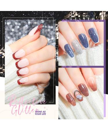 GELLEN Reflective Glitter Gel Nail Polish Set - 6 Holographic Colors for Trendy Sparkle DIY Manicure - Buy Online on GoSupps.com