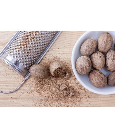 Premium Grade Fairtrade Organic Nutmeg Whole 3.5 oz - Freshly Harvested Aromatic Spice - Buy Online on GoSupps.com