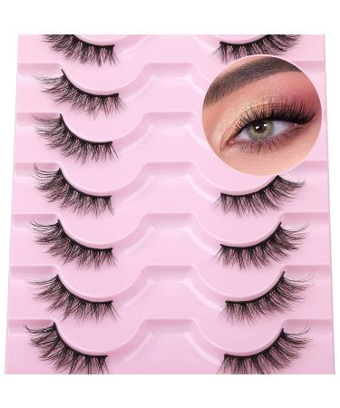 Natural Half Eyelashes | Lvmixwig Cat Eye Wispy Short False Lashes for a Flawless Look - Buy Online on GoSupps.com