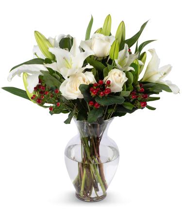 Benchmark Bouquets White Elegance, With Vase (Fresh Cut Flowers)