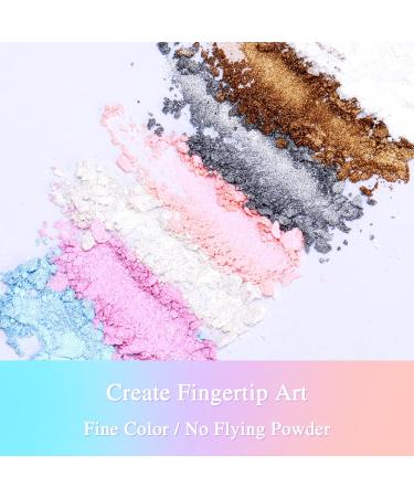 QINREN 8 Colors Chrome Nail Powder - Metallic Holographic Glitter for DIY Nail Art - Buy Online on GoSupps.com