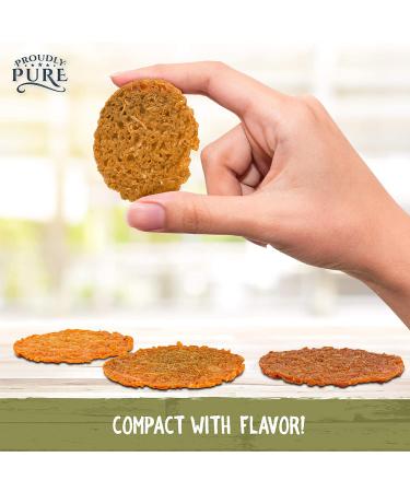 Proudly Pure Parmesan Cheese Crisps - Keto Snacks | Zero Carb, Crunchy & Delicious | 100% Natural & Gluten Free | Low Carb Crackers - Pesto Flavor (3 Pack) - Buy Online on GoSupps.com