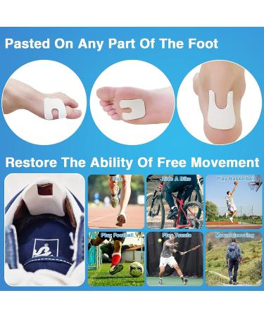 50-Pcs U-Shaped Callus Pads | 1/5 Thick Foam Foot Cushions for Pain Relief | Women & Men Foot Pedi Cushions - Buy Online on GoSupps.com