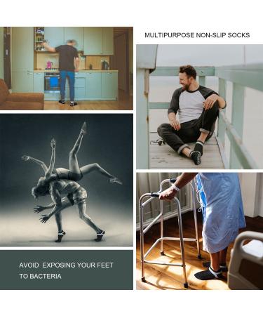 Muezna Men's Non-Slip Yoga Socks 3 Pairs - Anti-Skid Pilates Barre Fitness Socks with Grips - Buy Online on GoSupps.com