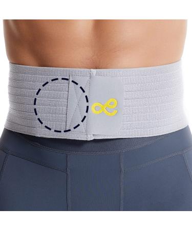 Umbilical Hernia Belt for Men and Women - Abdominal Support Binder with Compression Pad - Navel Ventral Epigastric Incisional and Belly Button Hernias Surgery Prevention Aid