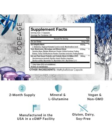 CodeAge Digestion Gut Health Formula - 180 Capsules for Optimal Digestive Wellness - Buy Online on GoSupps.com
