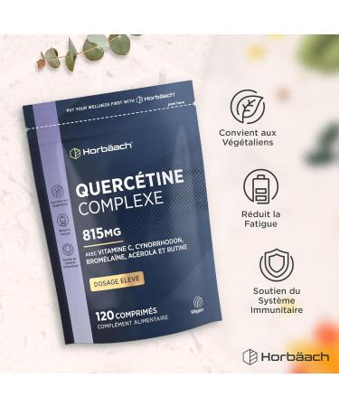 Quercetine Complex | 120 G lules Vegan | Compl ment Alimentaire Avec Querc tine Bromelaine Vitamine C | Dose lev e | Quercetin Bromelain Vitamin C | par Horbaach - Buy Online on GoSupps.com