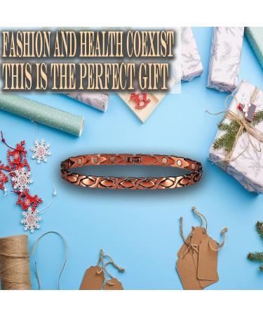 Buy EnerCoppeX Women's Copper Feet Chain - Pure Copper Magnetic Chain with 3500 Gauss Magnet | 24.5 cm (9.65 inches) for Enhanced Comfort - Buy Online on GoSupps.com