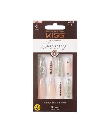 KISS Classy Premium Nails - Sophisticated extra long 30 pieces 1 ml (1 pack)