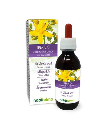 John's cabbage (Hypericum perforatum) herb with flowers of non -alcoholic primeval tincture Naturalma |Liquid extract drops 120 ml |Dietary supplement |Veganer alcohol -free 120 ml (1 Pack)