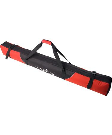 Athletico Mogul Padded Ski Bag - Red 170cm - Single Ski Travel Bag - Buy Online on GoSupps.com